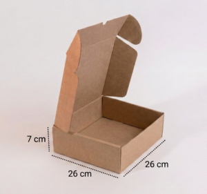 Caja para UBER EATS o ENVIOS 26x26x 7 cm. (Paquete 12 piezas)