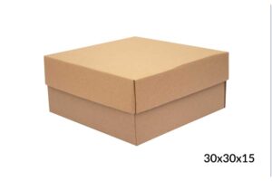 Caja y tapa de regalos 30x30x15 cm (Paquete 12 piezas)