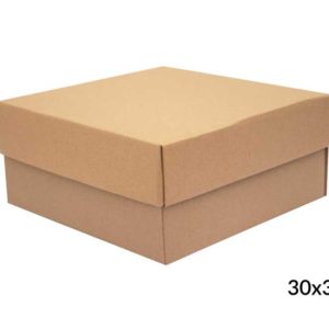 Caja de regalo tipo pastelera 30x30x15 cm (Paquete 12 piezas)