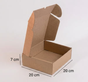 Caja para UBER EATS o ENVIOS 20x20x 7 cm. (Paquete 12 piezas)