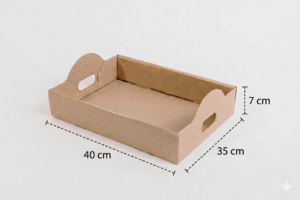 Caja charola 40x35x7 cm. (Paquete 15 piezas)