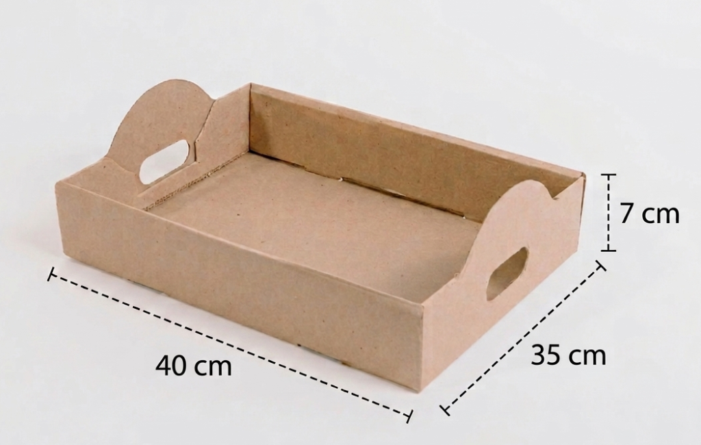 Paquete de 15 Charolas de carton de 40x35x7 cm.