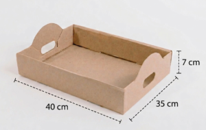 Caja charola 40x35x7 cm. (Paquete 15 piezas)