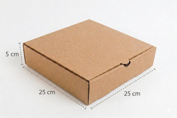Caja para Pizza 25x25x5 cm (paquete de 50 piezas)