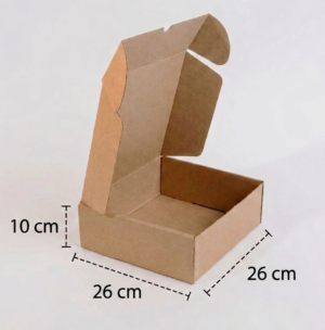 Caja para UBER EATS o ENVIOS 26x26x10 cm. (Paquete 12 piezas)