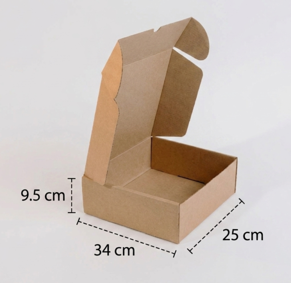 Caja para UBER EATS o ENVIOS 34x25x9.5 cm. (Paquete 12 piezas)