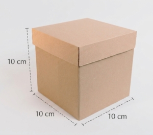 Caja cubo natural 10x10x10 cm. (Paquete 100 piezas)