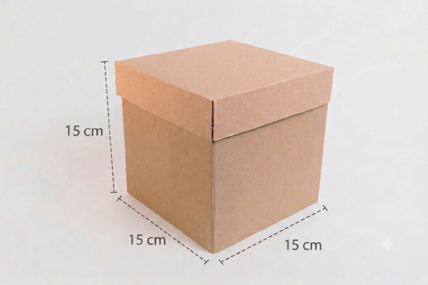 Caja cubo natural 15x15x15 cm. (Paquete 150 piezas)