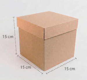 Caja cubo natural 15x15x15 cm. (Paquete 150 piezas)