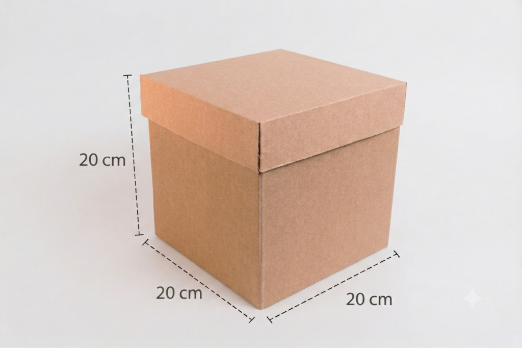 Paquete de 30 Cajas cubo natural 20x20x20 cm.