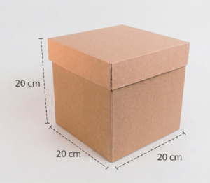Caja cubo natural 20x20x20 cm. (Paquete 30 piezas)