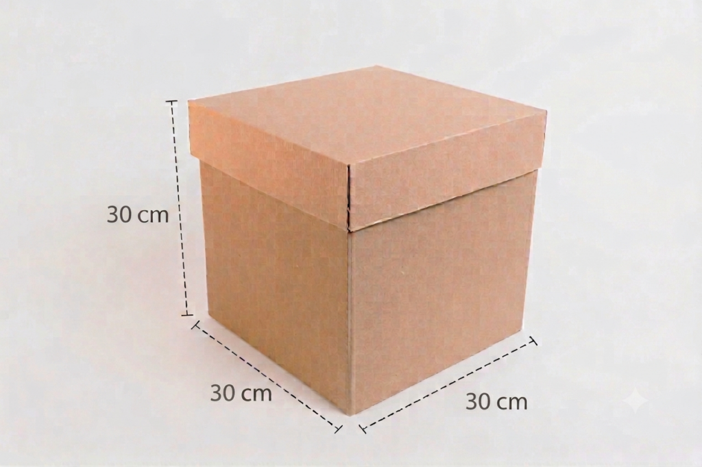 Paquete de  24 Cajas cubo natural 30x30x30 cm.