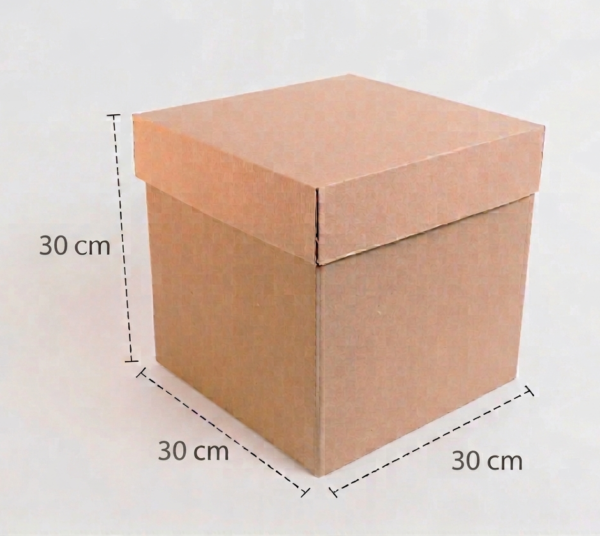 Caja cubo natural 30x30x30 cm. (Paquete 24 piezas)
