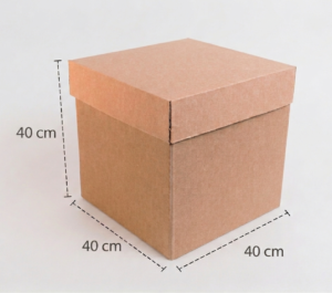 Caja cubo natural 40x40x40 cm. (Paquete 12 piezas)
