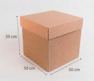 Caja cubo natural 50x50x50 cm. (Paquete 12 piezas)