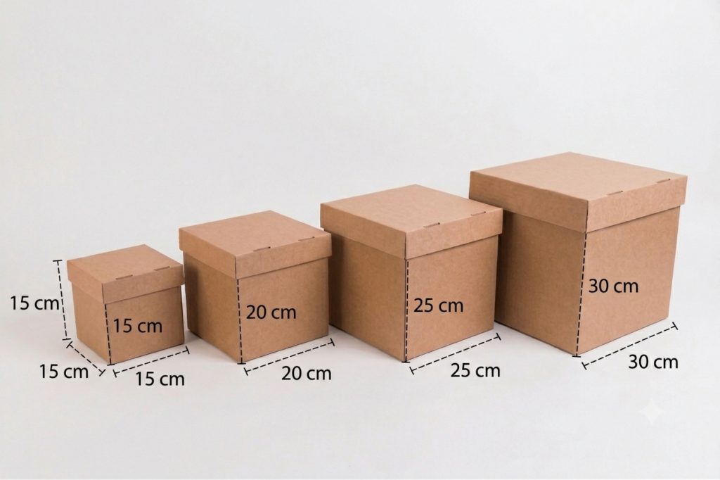 Paquete de 48 Cajas Cubo en Varias medidas.
